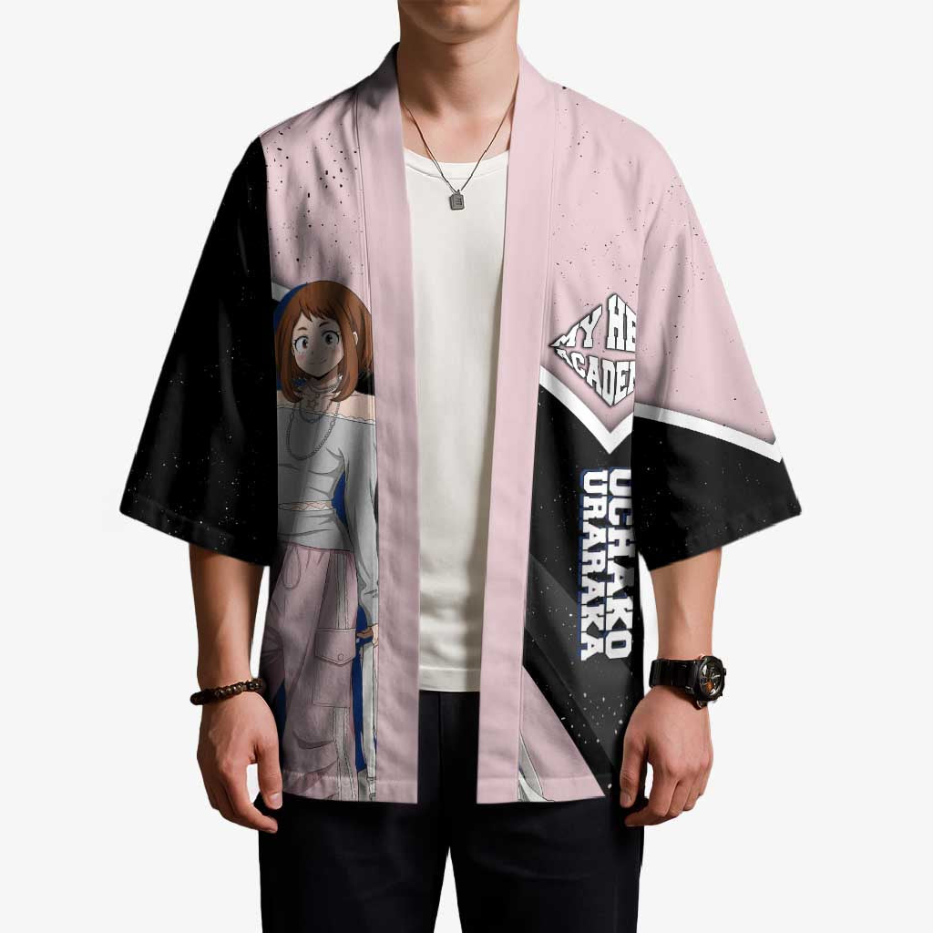 Ochako Uraraka My Hero Academia Kimono Anime Grunge Splatter Graphic Style