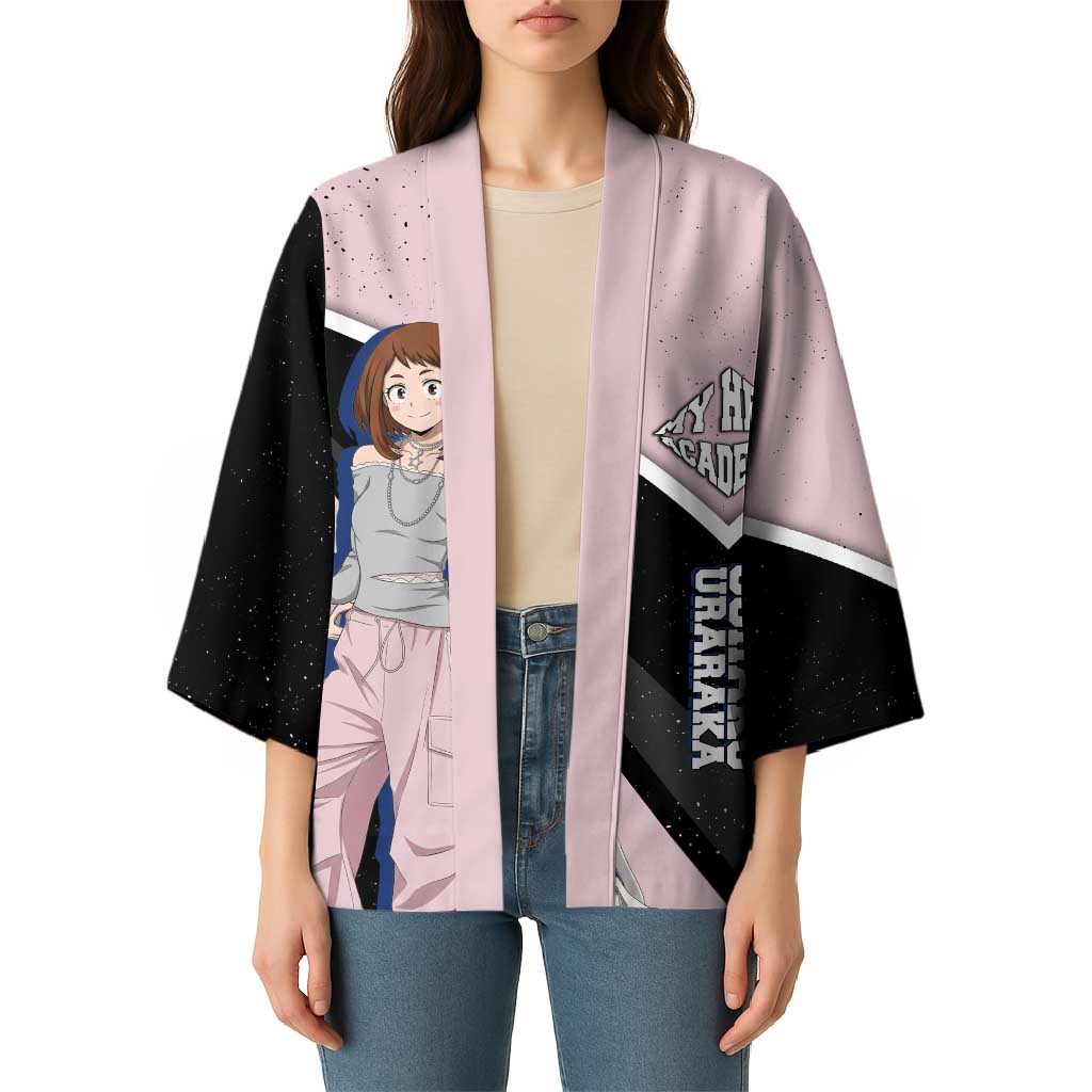 Ochako Uraraka My Hero Academia Kimono Anime Grunge Splatter Graphic Style