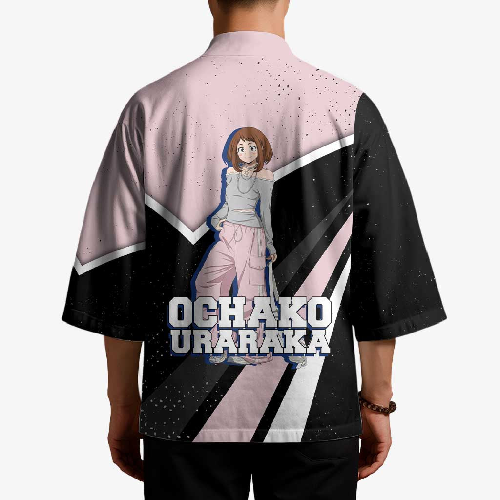 Ochako Uraraka My Hero Academia Kimono Anime Grunge Splatter Graphic Style