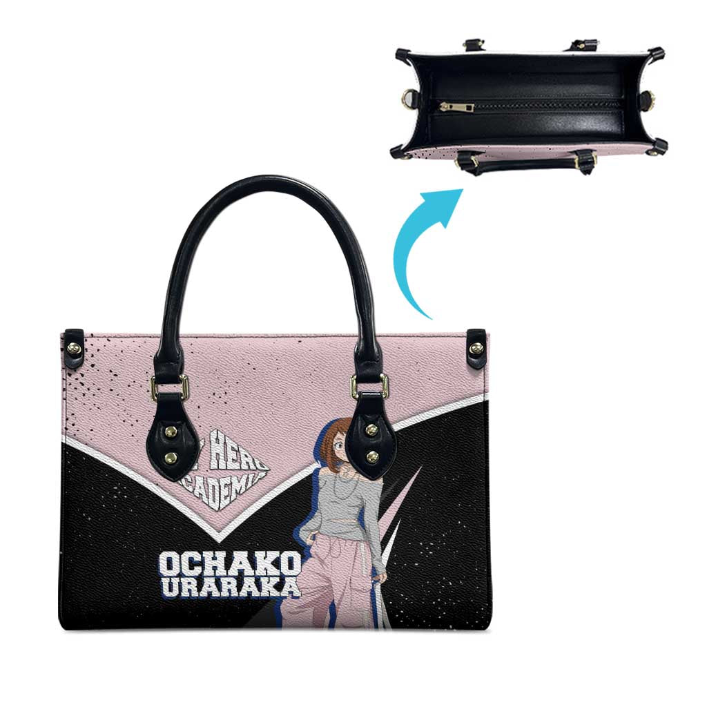 Ochako Uraraka My Hero Academia Leather Bag Anime Grunge Splatter Graphic Style