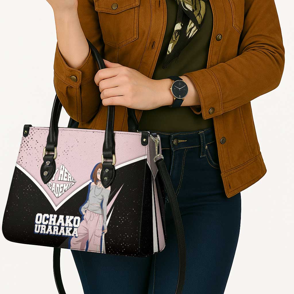 Ochako Uraraka My Hero Academia Leather Bag Anime Grunge Splatter Graphic Style