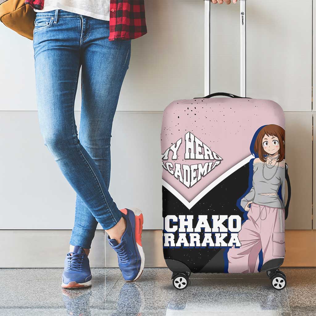 Ochako Uraraka My Hero Academia Luggage Cover Anime Grunge Splatter Graphic Style