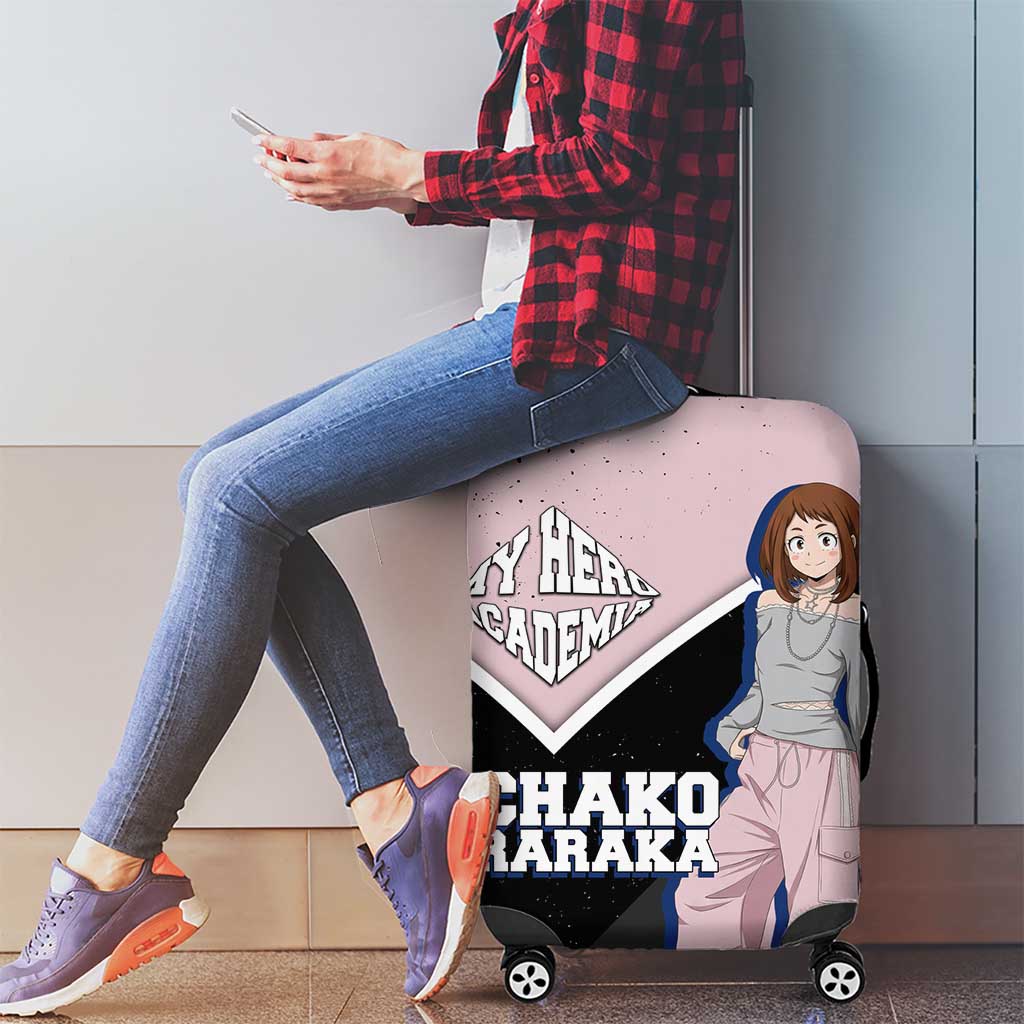 Ochako Uraraka My Hero Academia Luggage Cover Anime Grunge Splatter Graphic Style