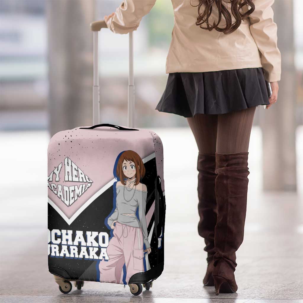 Ochako Uraraka My Hero Academia Luggage Cover Anime Grunge Splatter Graphic Style