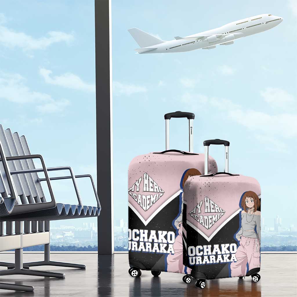Ochako Uraraka My Hero Academia Luggage Cover Anime Grunge Splatter Graphic Style