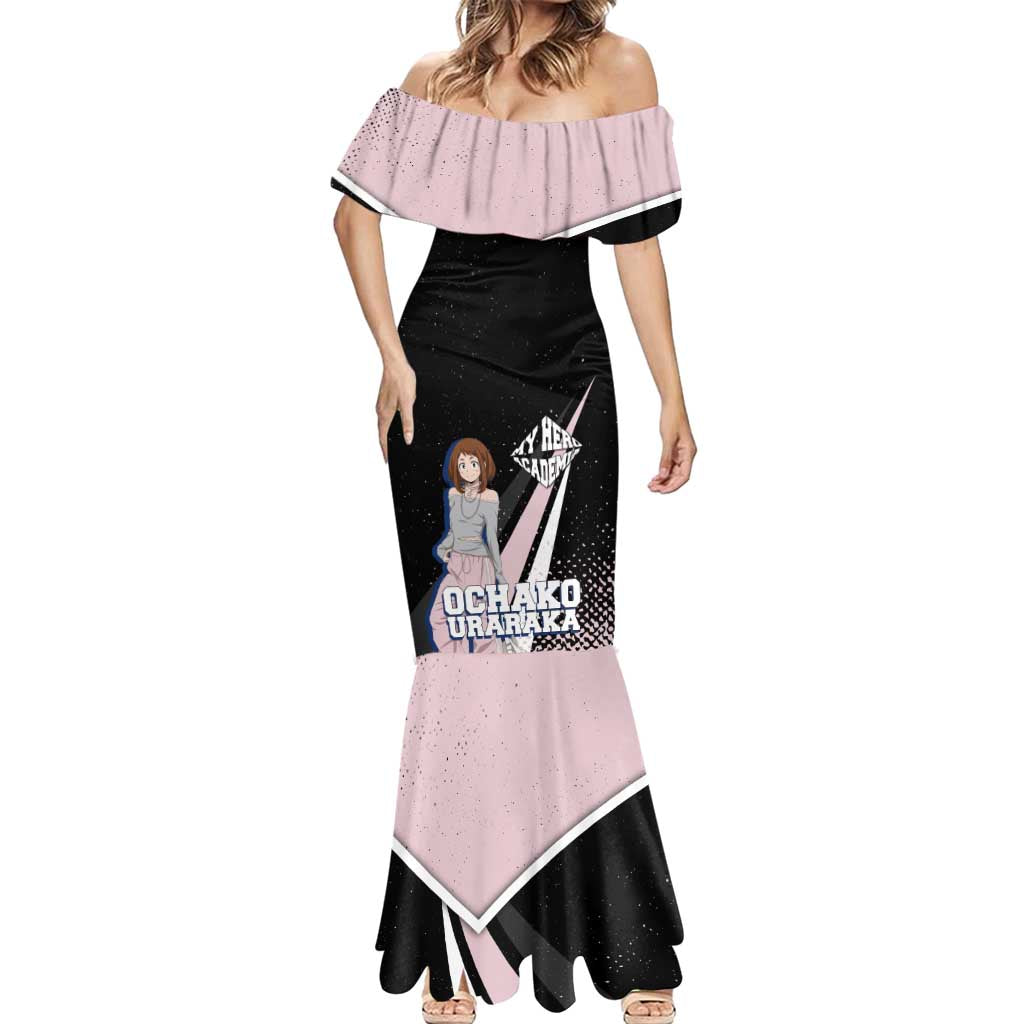 Ochako Uraraka My Hero Academia Mermaid Dress Anime Grunge Splatter Graphic Style