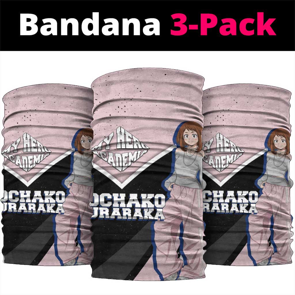 Ochako Uraraka My Hero Academia Neck Gaiter Anime Grunge Splatter Graphic Style