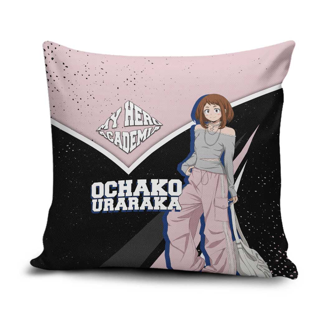 Ochako Uraraka My Hero Academia Pillow Cover Anime Grunge Splatter Graphic Style