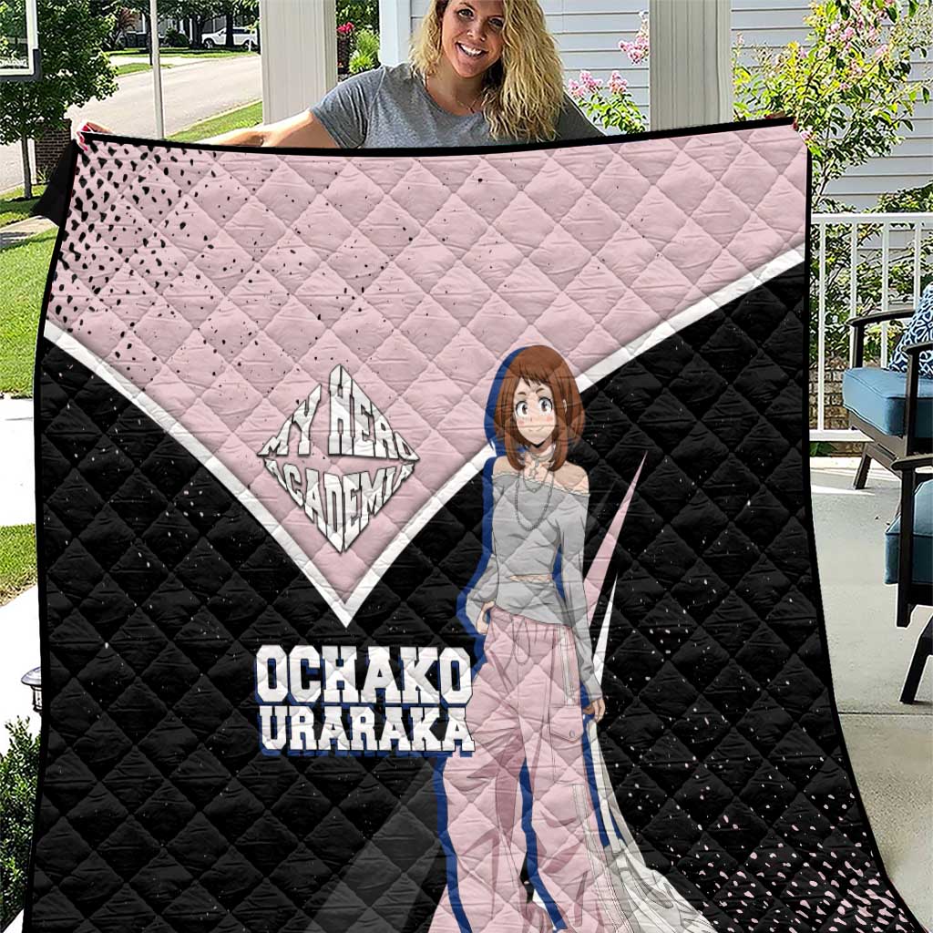 Ochako Uraraka My Hero Academia Quilt Anime Grunge Splatter Graphic Style