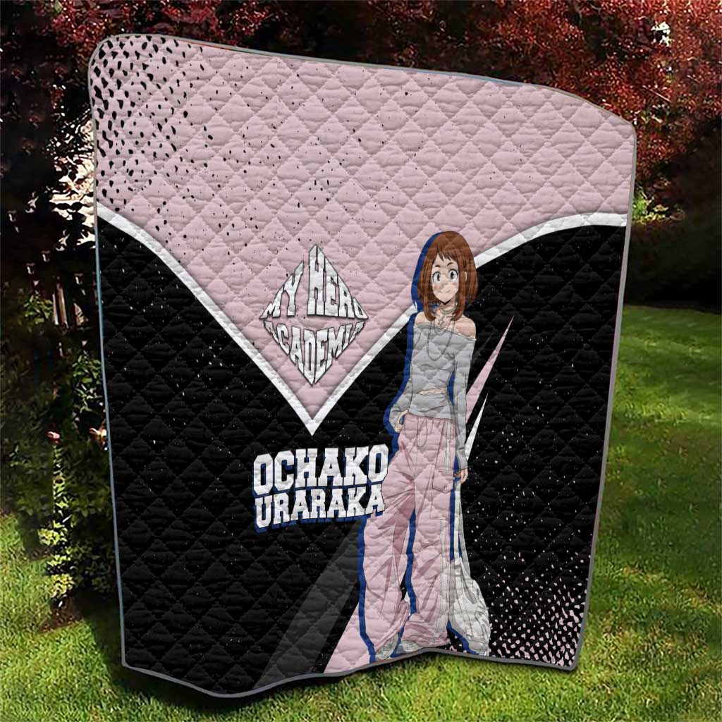 Ochako Uraraka My Hero Academia Quilt Anime Grunge Splatter Graphic Style
