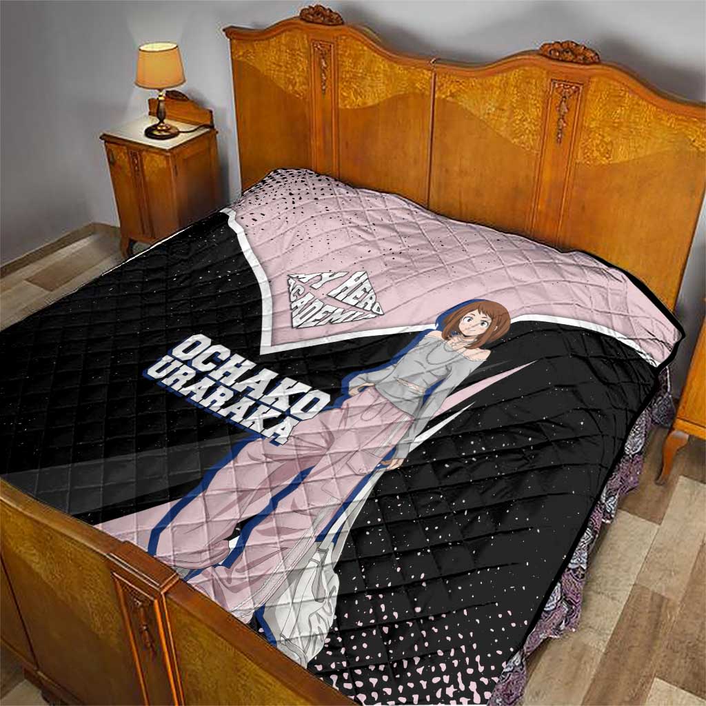 Ochako Uraraka My Hero Academia Quilt Anime Grunge Splatter Graphic Style