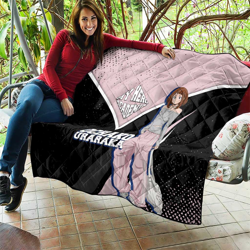 Ochako Uraraka My Hero Academia Quilt Anime Grunge Splatter Graphic Style