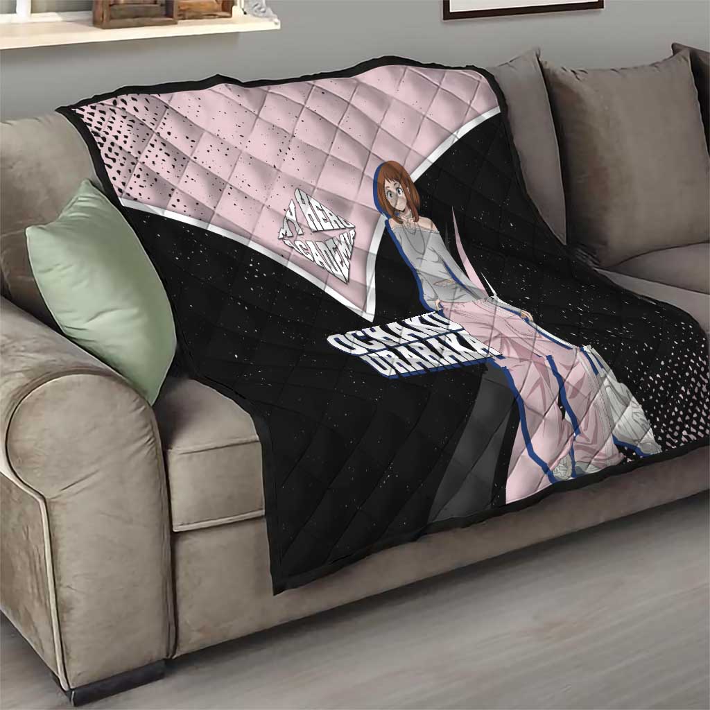 Ochako Uraraka My Hero Academia Quilt Anime Grunge Splatter Graphic Style