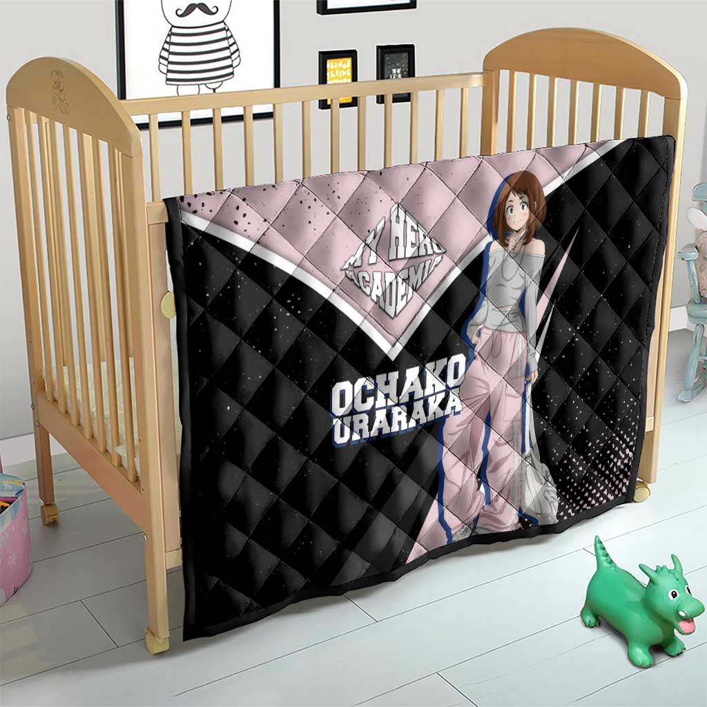 Ochako Uraraka My Hero Academia Quilt Anime Grunge Splatter Graphic Style