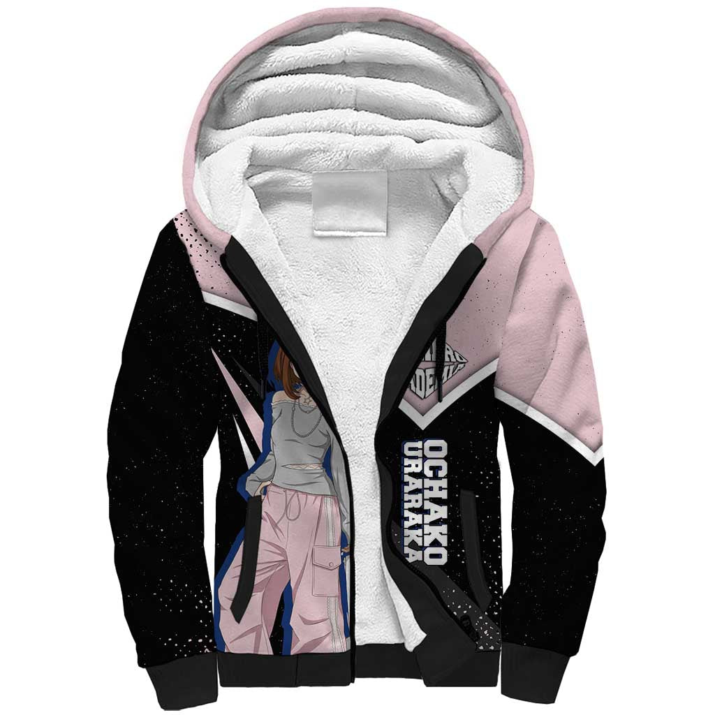 Ochako Uraraka My Hero Academia Sherpa Hoodie Anime Grunge Splatter Graphic Style