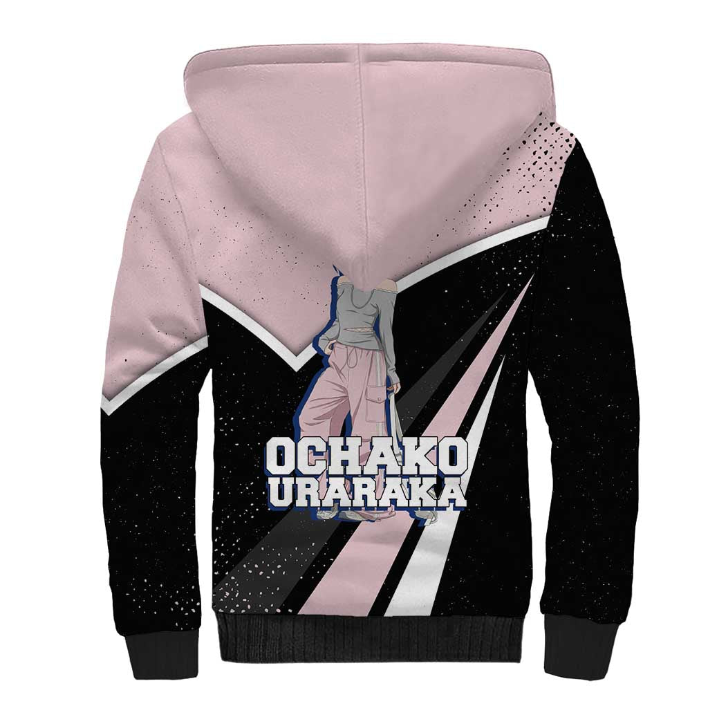 Ochako Uraraka My Hero Academia Sherpa Hoodie Anime Grunge Splatter Graphic Style
