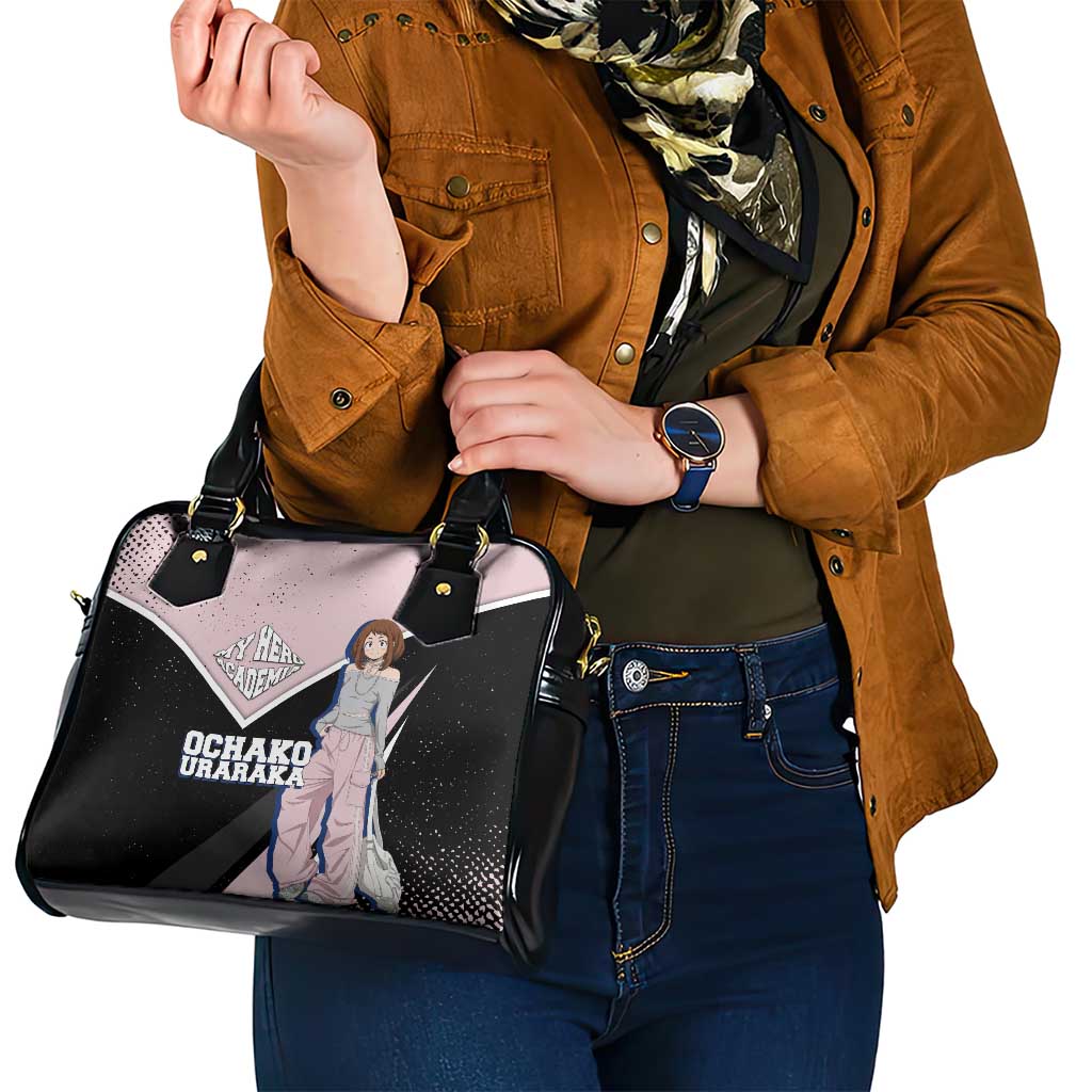 Ochako Uraraka My Hero Academia Shoulder Handbag Anime Grunge Splatter Graphic Style