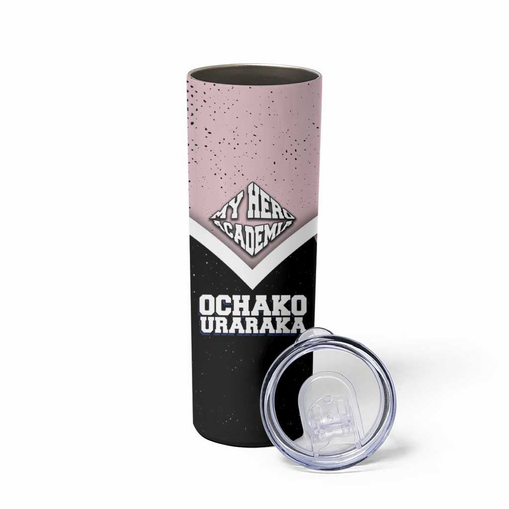 Ochako Uraraka My Hero Academia Skinny Tumbler Anime Grunge Splatter Graphic Style
