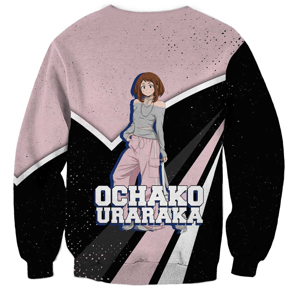 Ochako Uraraka My Hero Academia Sweatshirt Anime Grunge Splatter Graphic Style