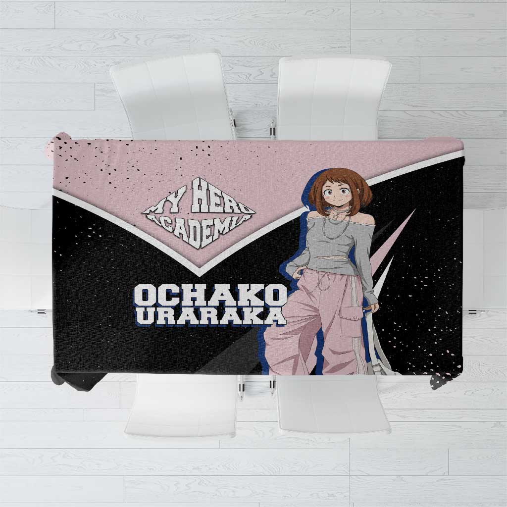 Ochako Uraraka My Hero Academia Tablecloth Anime Grunge Splatter Graphic Style