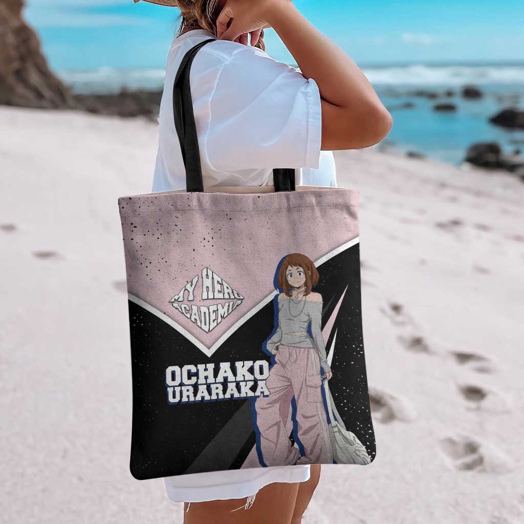 Ochako Uraraka My Hero Academia Tote Bag Anime Grunge Splatter Graphic Style