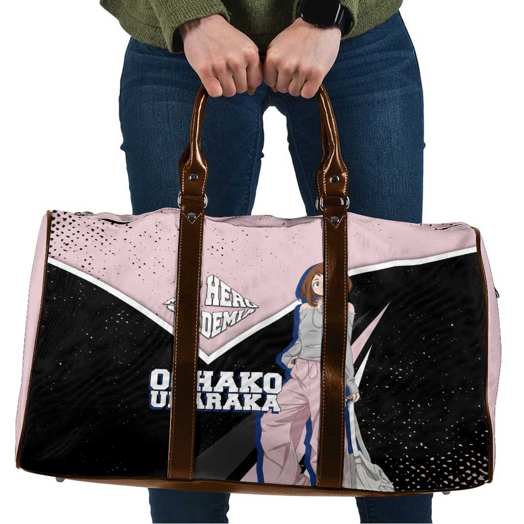 Ochako Uraraka My Hero Academia Travel Bag Anime Grunge Splatter Graphic Style