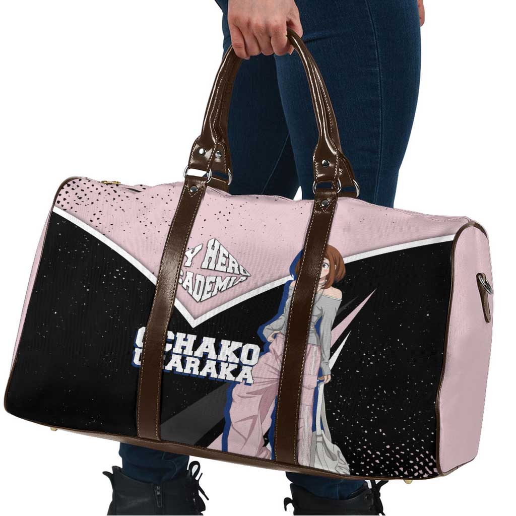 Ochako Uraraka My Hero Academia Travel Bag Anime Grunge Splatter Graphic Style