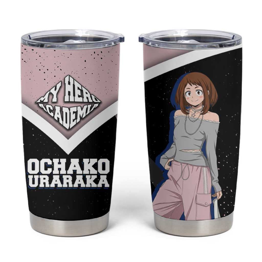 Ochako Uraraka My Hero Academia Tumbler Cup Anime Grunge Splatter Graphic Style