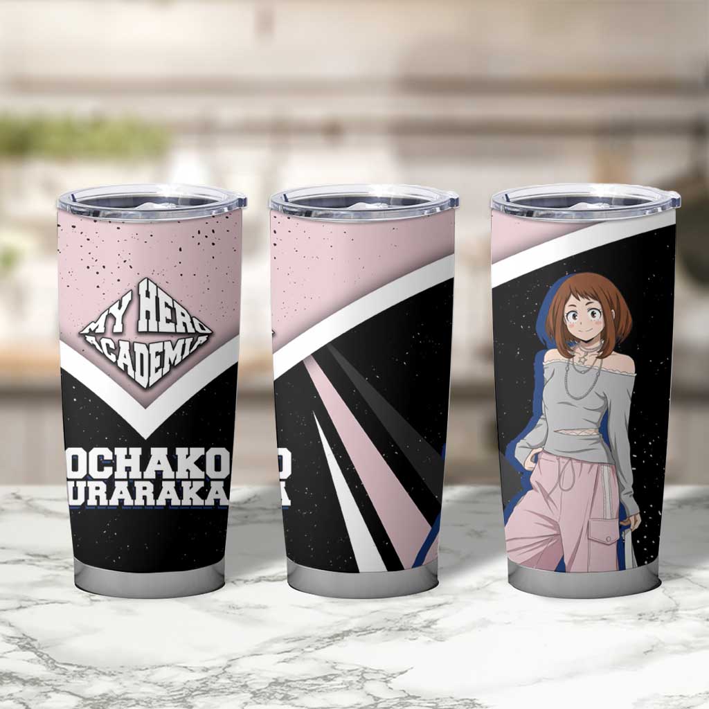 Ochako Uraraka My Hero Academia Tumbler Cup Anime Grunge Splatter Graphic Style