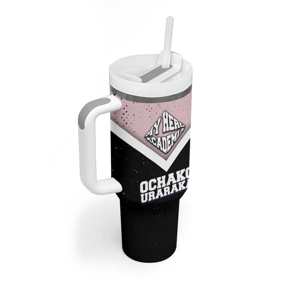 Ochako Uraraka My Hero Academia Tumbler With Handle Anime Grunge Splatter Graphic Style