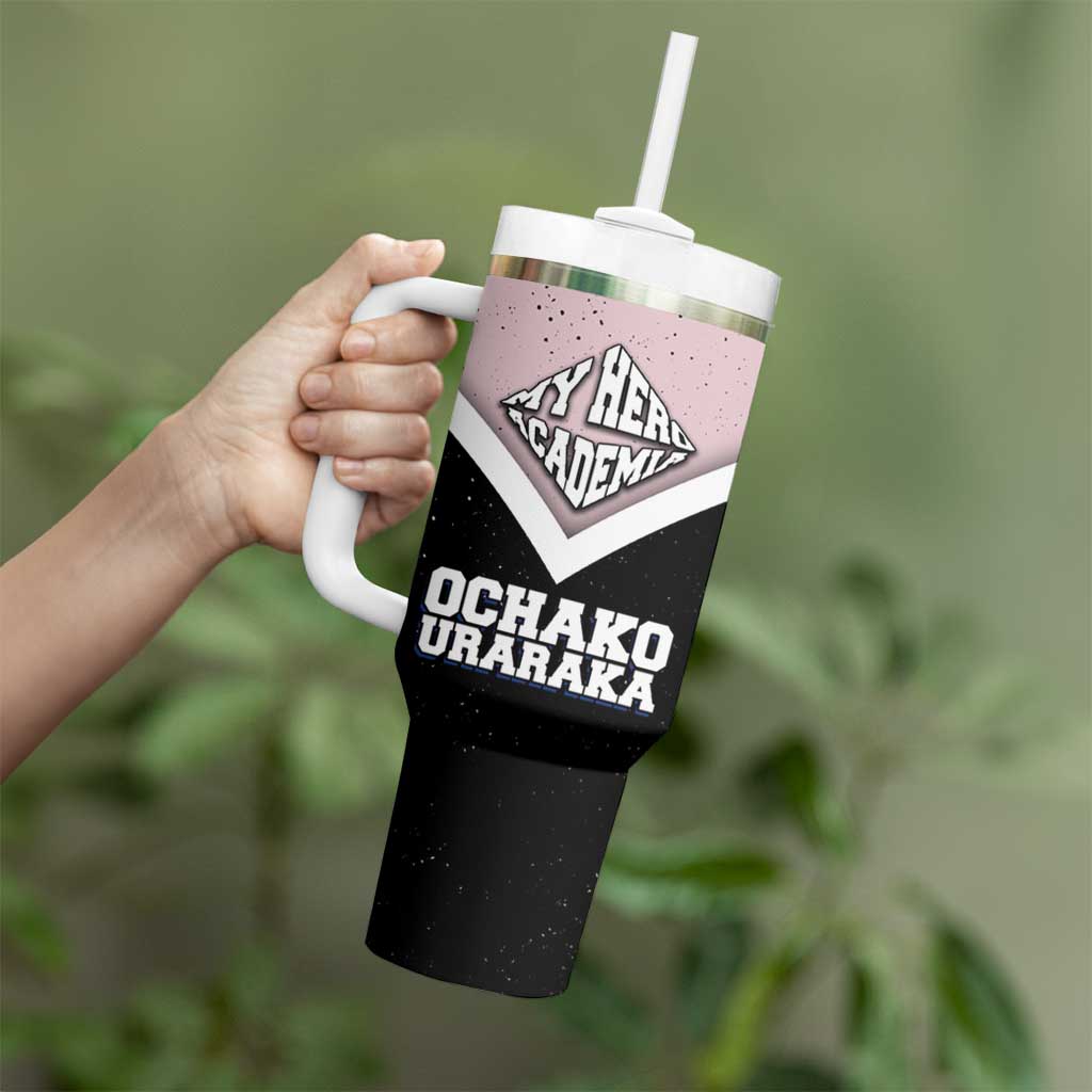 Ochako Uraraka My Hero Academia Tumbler With Handle Anime Grunge Splatter Graphic Style