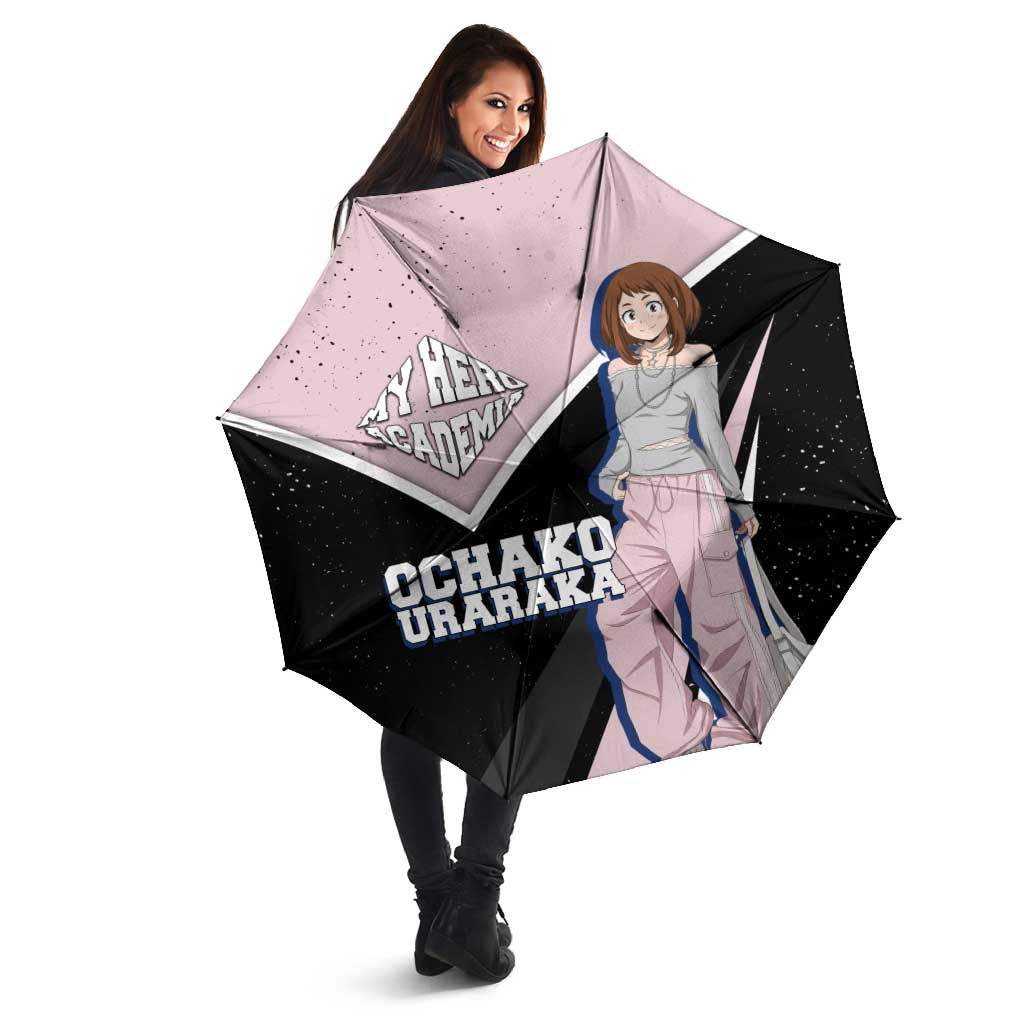 Ochako Uraraka My Hero Academia Umbrella Anime Grunge Splatter Graphic Style
