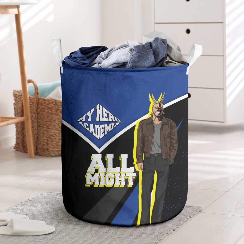 All Might My Hero Academia Laundry Basket Anime Grunge Splatter Graphic Style