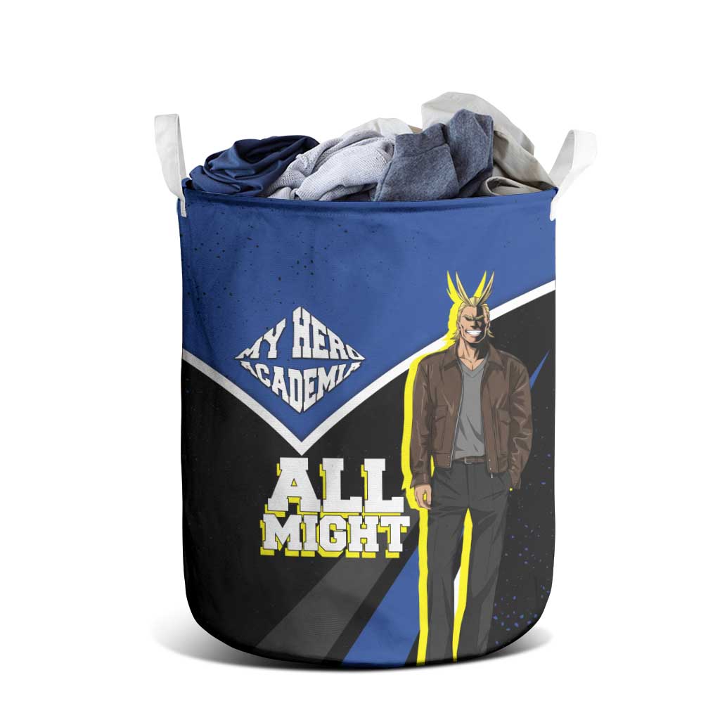 All Might My Hero Academia Laundry Basket Anime Grunge Splatter Graphic Style
