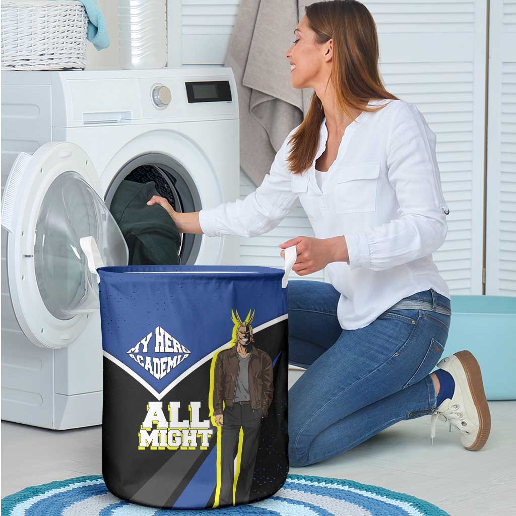 All Might My Hero Academia Laundry Basket Anime Grunge Splatter Graphic Style