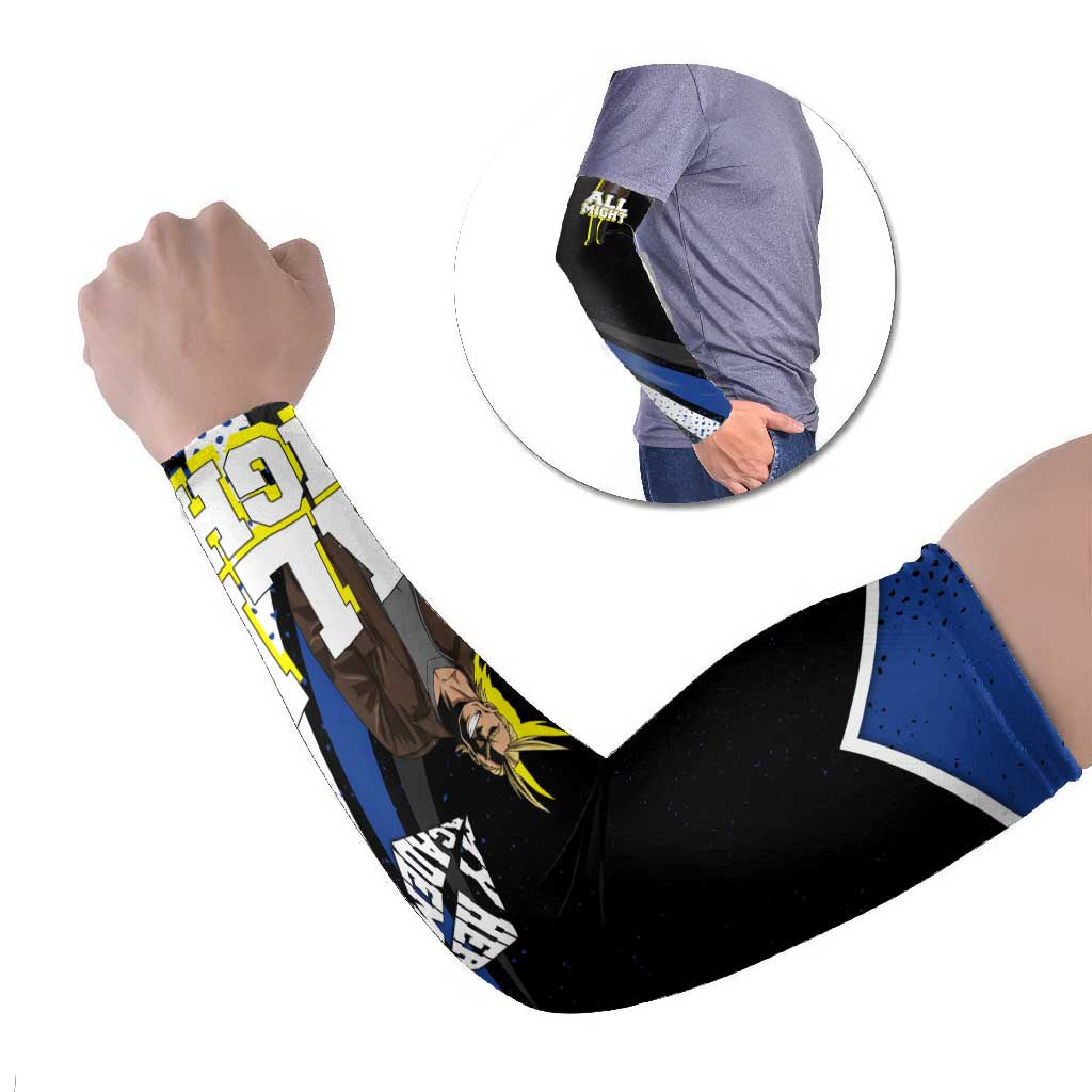 All Might My Hero Academia Arm Sleeves Anime Grunge Splatter Graphic Style