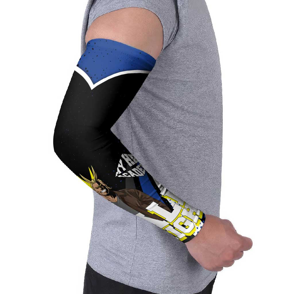 All Might My Hero Academia Arm Sleeves Anime Grunge Splatter Graphic Style