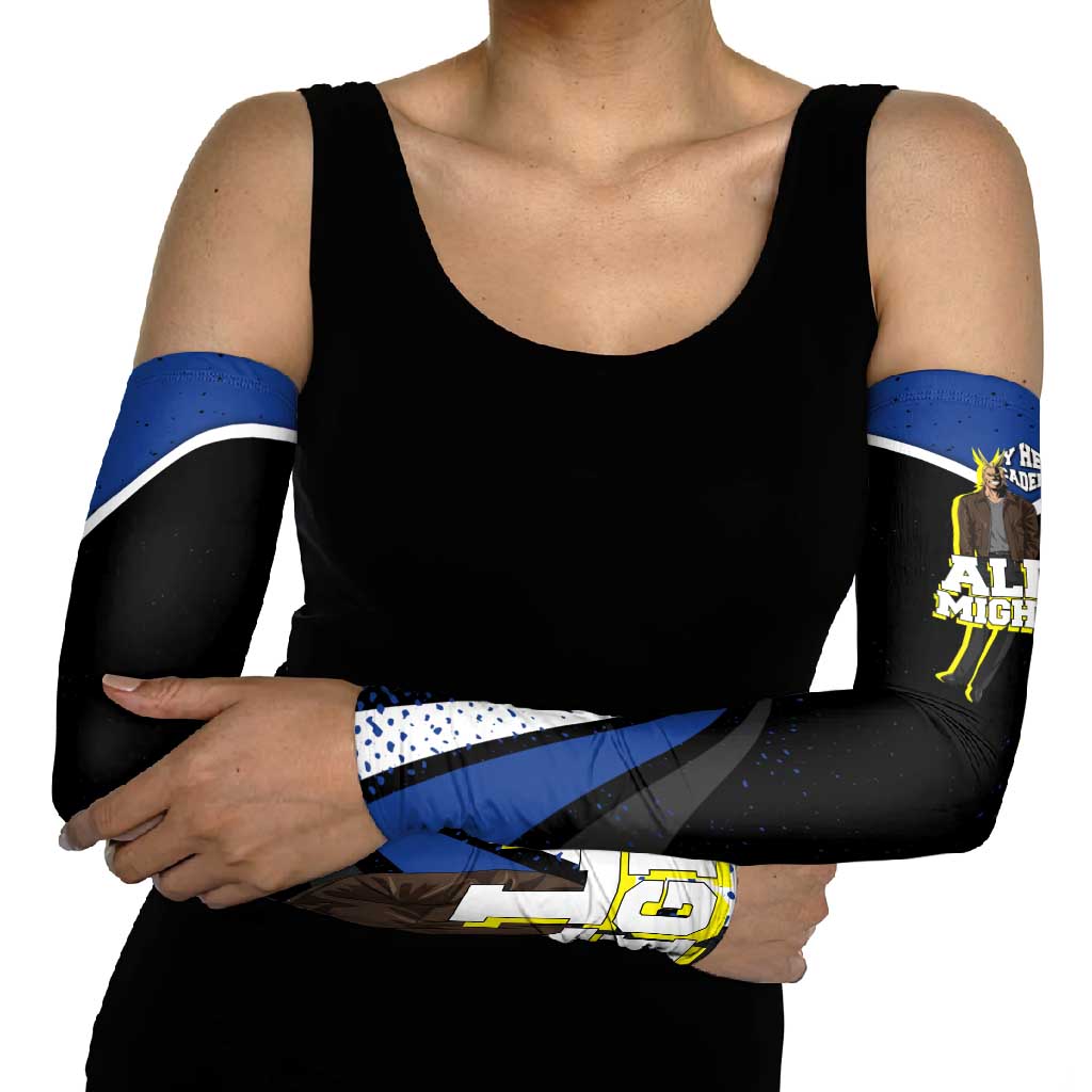 All Might My Hero Academia Arm Sleeves Anime Grunge Splatter Graphic Style