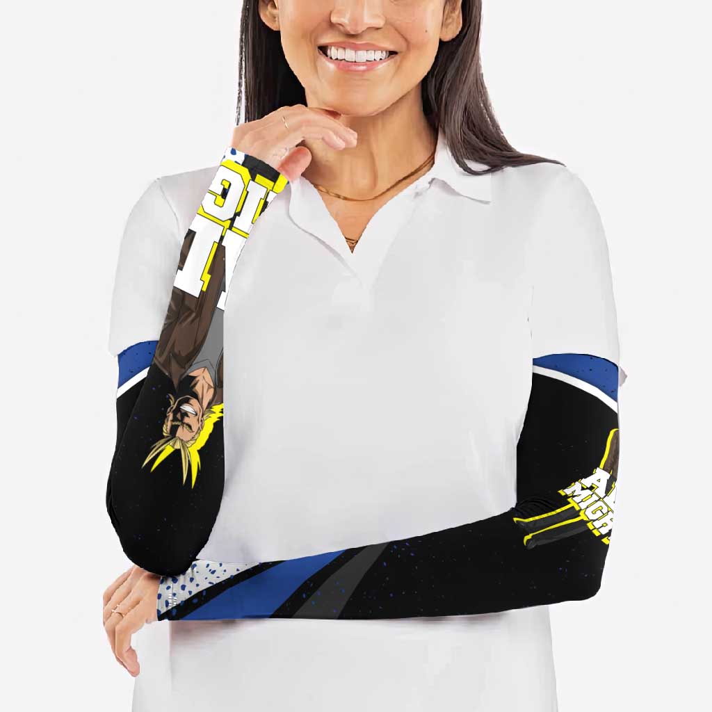 All Might My Hero Academia Arm Sleeves Anime Grunge Splatter Graphic Style