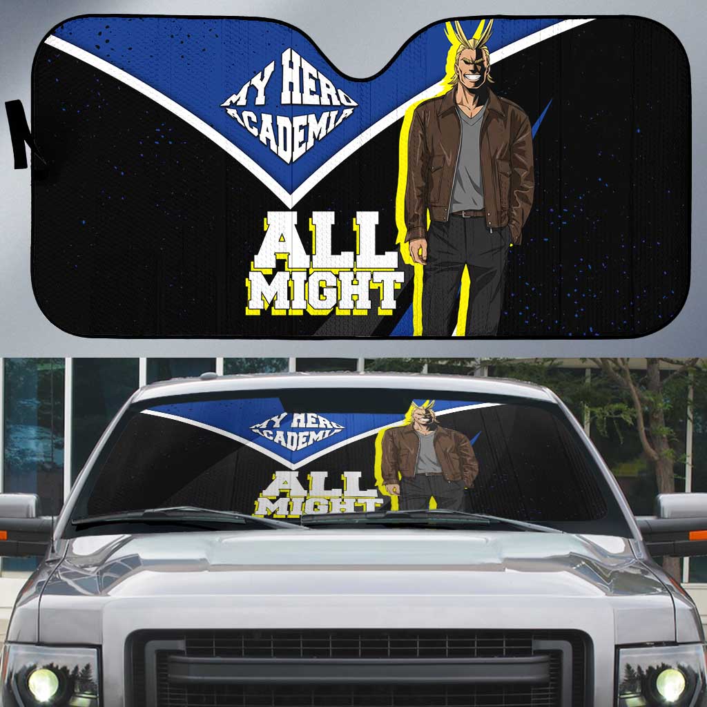 All Might My Hero Academia Auto Sun Shade Anime Grunge Splatter Graphic Style