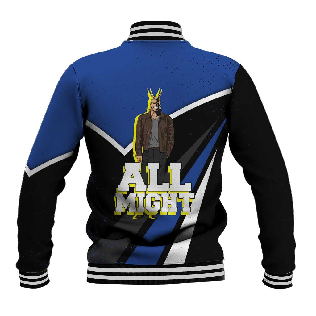 All Might My Hero Academia Baseball Jacket Anime Grunge Splatter Graphic Style