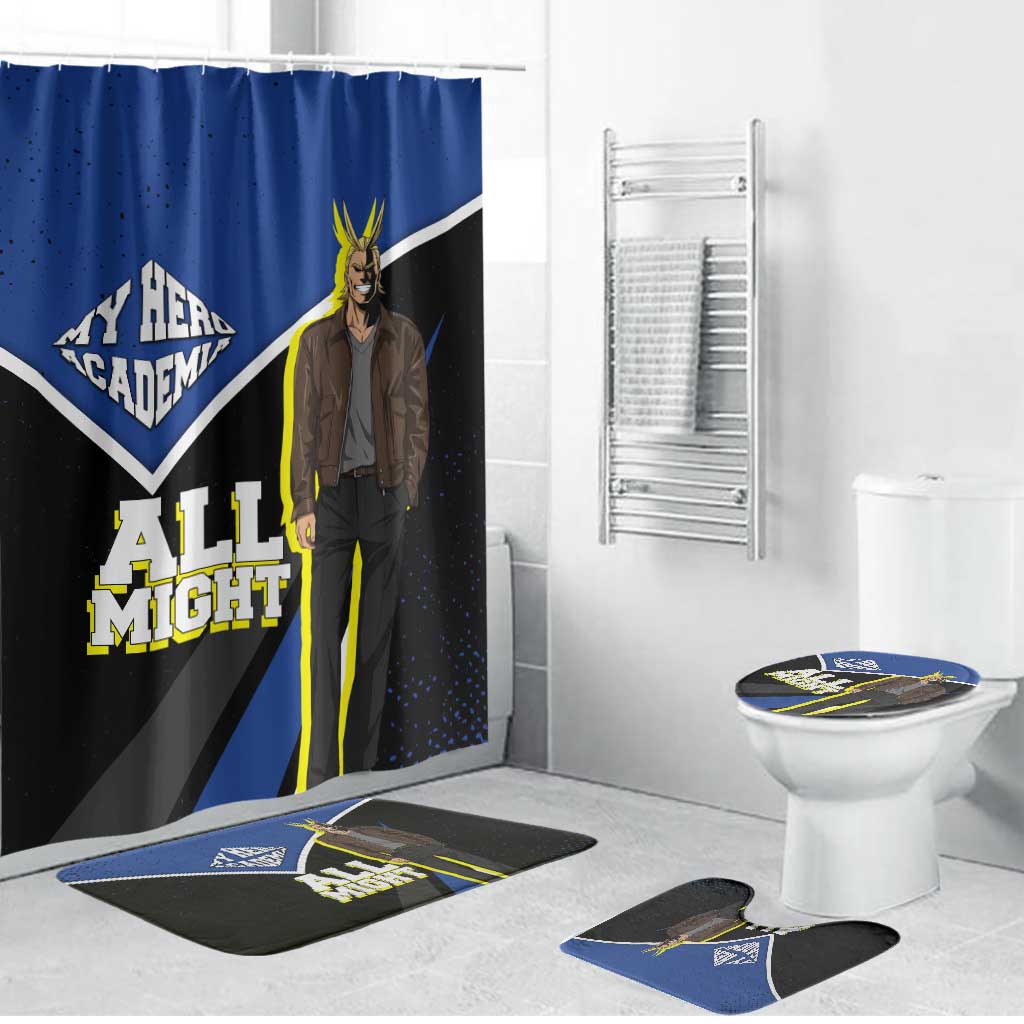 All Might My Hero Academia Bathroom Set Anime Grunge Splatter Graphic Style