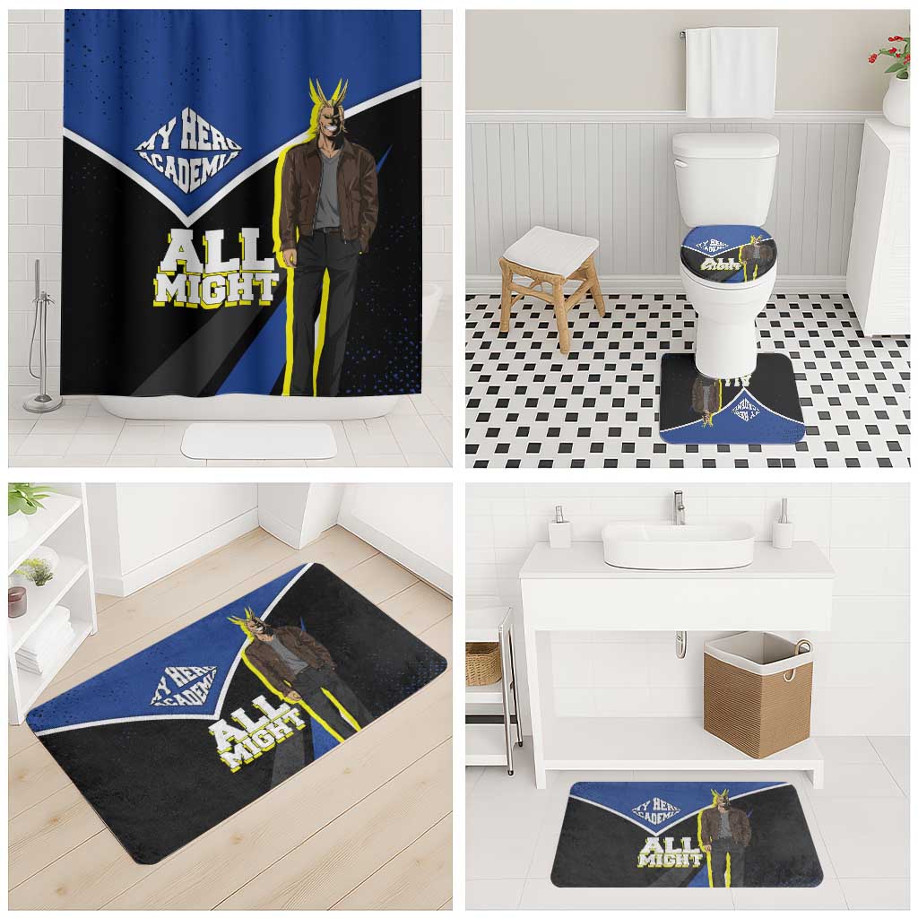All Might My Hero Academia Bathroom Set Anime Grunge Splatter Graphic Style