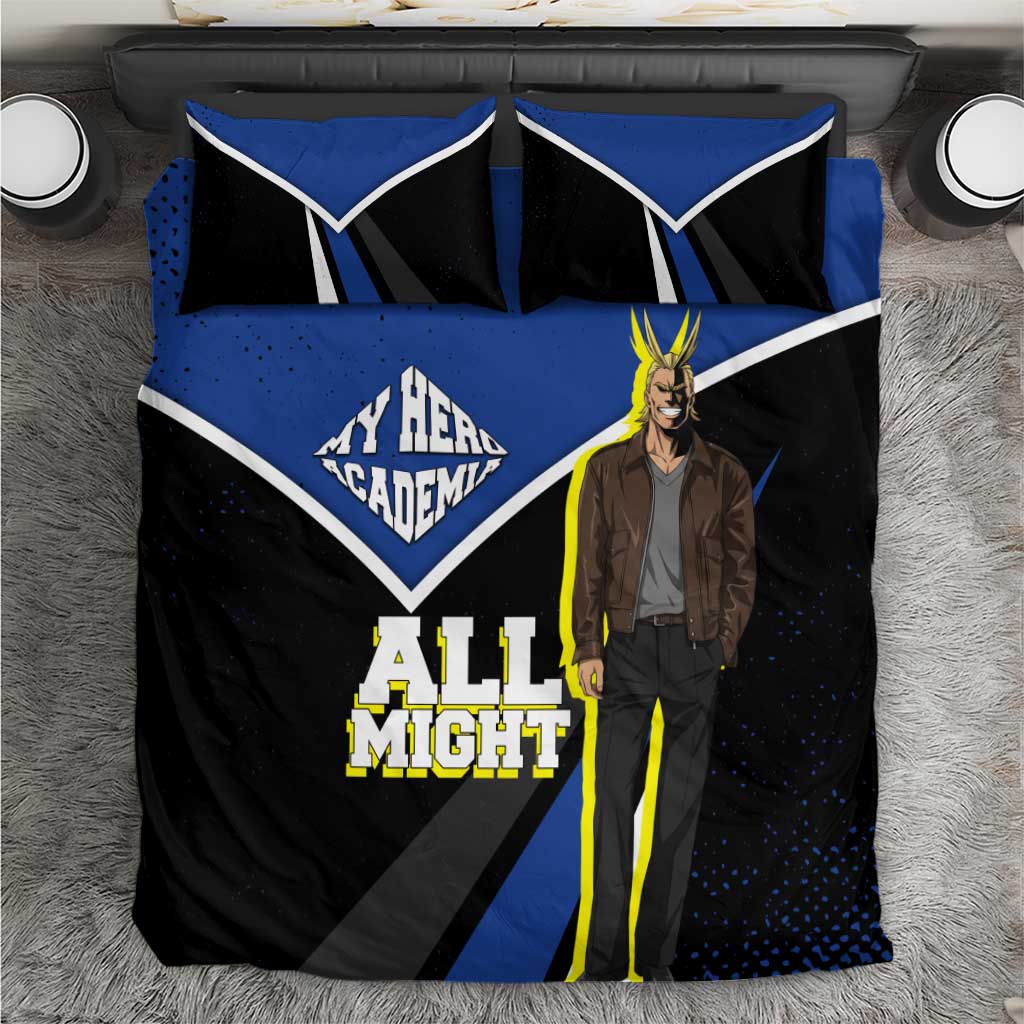 All Might My Hero Academia Bedding Set Anime Grunge Splatter Graphic Style