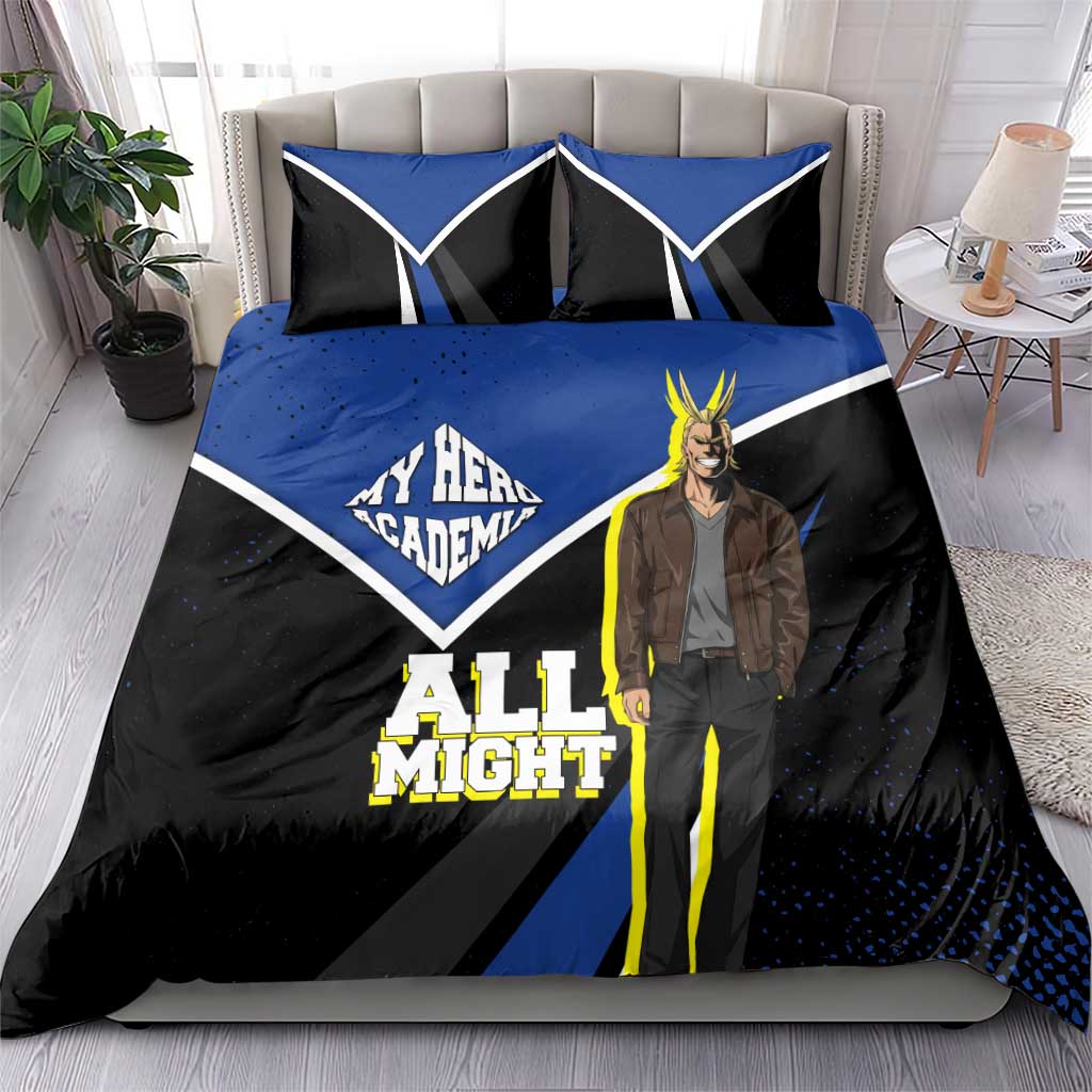 All Might My Hero Academia Bedding Set Anime Grunge Splatter Graphic Style