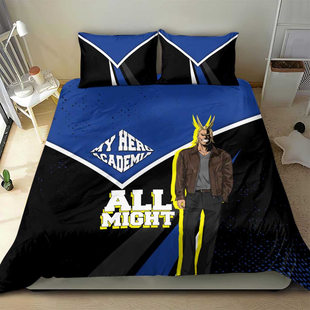 All Might My Hero Academia Bedding Set Anime Grunge Splatter Graphic Style