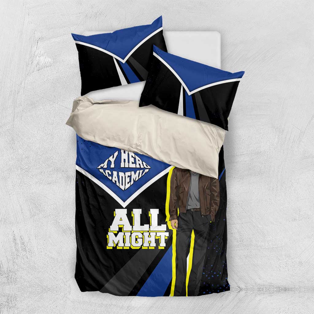 All Might My Hero Academia Bedding Set Anime Grunge Splatter Graphic Style