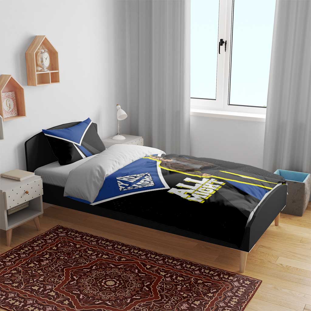 All Might My Hero Academia Bedding Set Anime Grunge Splatter Graphic Style