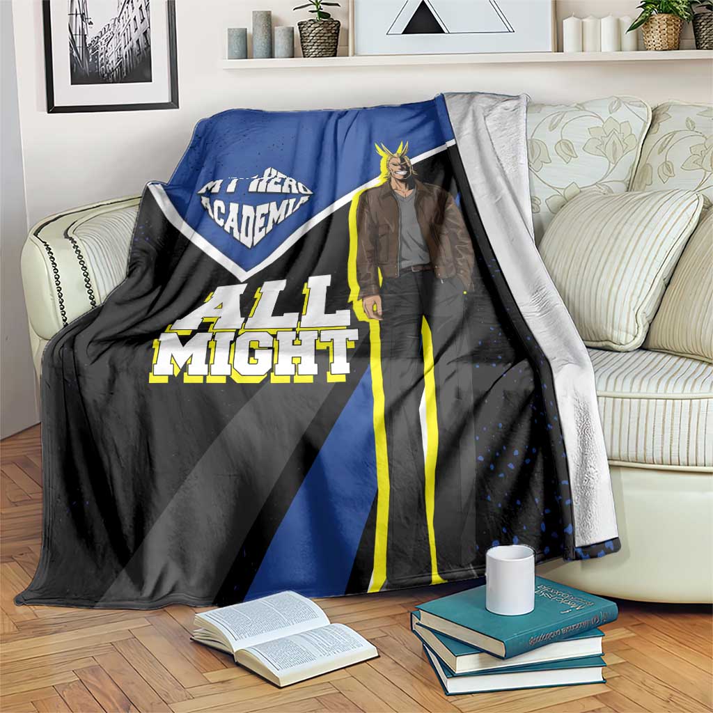 All Might My Hero Academia Blanket Anime Grunge Splatter Graphic Style