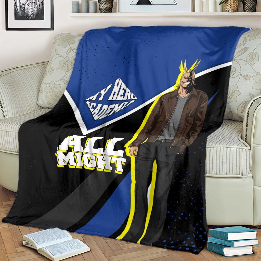 All Might My Hero Academia Blanket Anime Grunge Splatter Graphic Style
